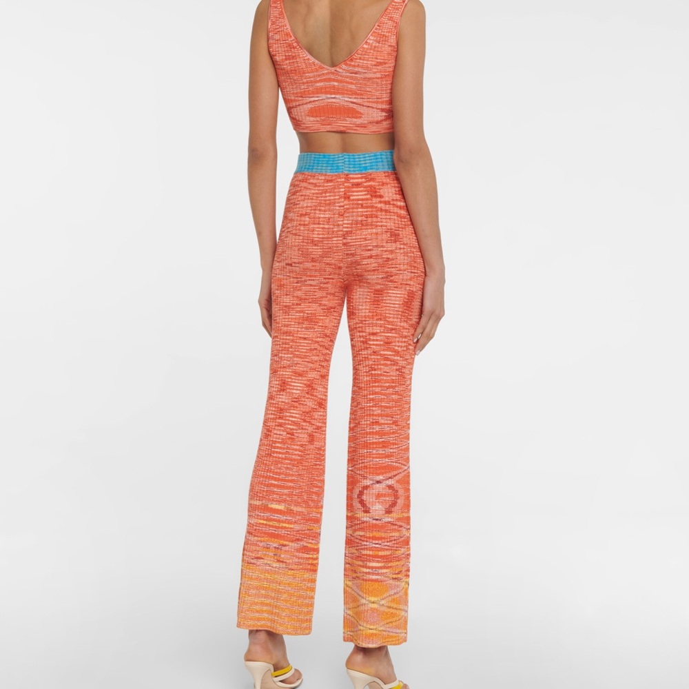 STAUD Hana space-dyed ribbed-knit crop top (size small) - Picture 2 of 4